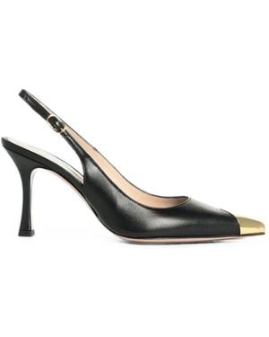 Roberto Festa Lavinia Point Metal-Cap Heeled Court Shoes - Metallic