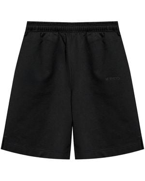 Vetements Logo-Embroidered Track Shorts - Black