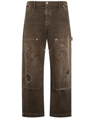 Enfants Riches Deprimes Paint-Splatter Distressed Jeans - Grey