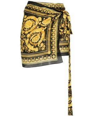 Versace Printed Cover-Up Skirt - Black