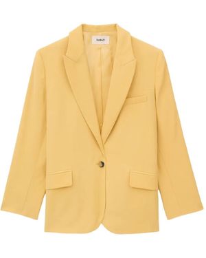 Ba&sh Dalena Single-Breasted Notched-Lapels Jacket - Yellow