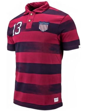 Nike Usa Covert Striped Polo Shirt - Red