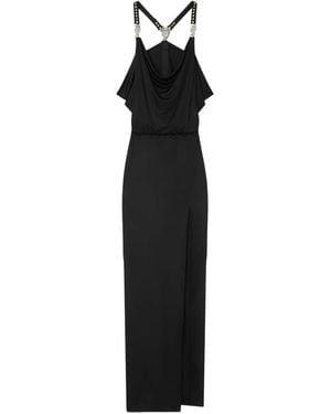 Versace Viscose-Jersey Gathered Gown - Black