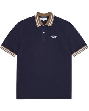 Palmes Poloshirt mit ovalem Logo - Blau