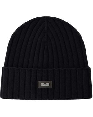 Herno Gerippte Beanie - Schwarz
