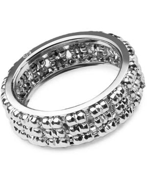 Desmo Infinity Round Faceted-Bead Ring - Metallic