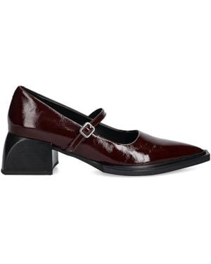 Vagabond Shoemakers 55Mm Patent-Leather Buckle Court Shoes - Brown