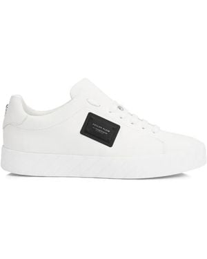 Philipp Plein Logo-Detail Leather Trainers - White
