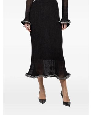 Jonathan Simkhai Ruffled Midi Skirt - Black
