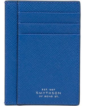 Smythson Large Flat Cardholder - Blue