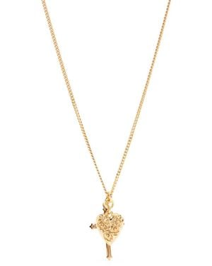 Emanuele Bicocchi Cross And Arabesque Heart Pendant - Metallic