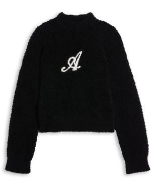 Axel Arigato Intarsien-Pullover Mit Logo - Schwarz