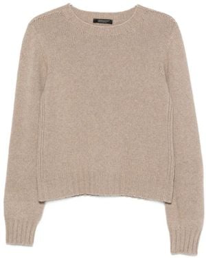 Aragona Long-Sleeve Ribbed-Knit Jumper - Natural