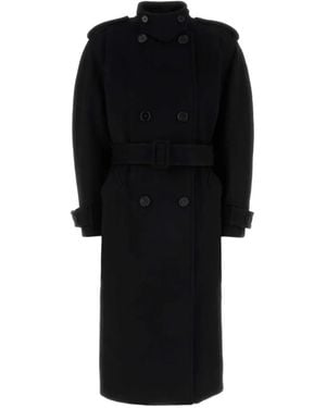 Chloé Belted Double-Breasted Coat - Black