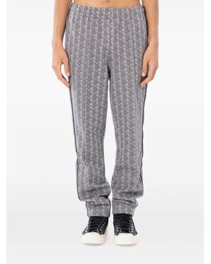 Lacoste Paris Monogram-Print Track Pants - Gray