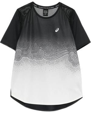 Asics T-Shirt Road Con Stampa E Inserto - Nero