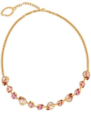 Oscar de la Renta Crystal-Embellished Chain Necklace - Metallic