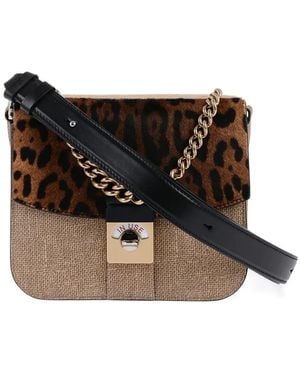 Maison Margiela Printed-Pattern Shoulder Bag - Black