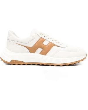 Hogan Logo-Appliqué Trainers - White