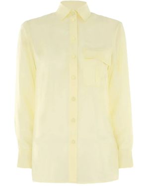Zimmermann Patch-Pocket Silk Shirt - Yellow