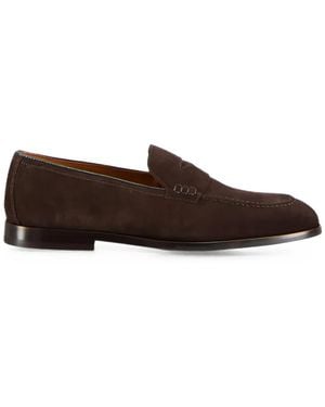 Doucal's Penny-Slot Suede Loafers - Brown