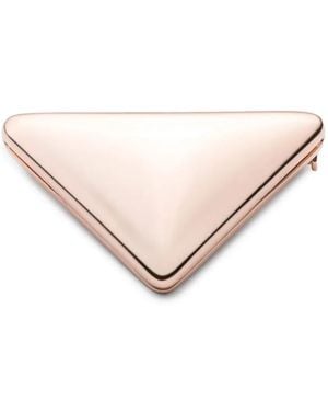 Prada Eternal Small Triangle Brooch - Natural