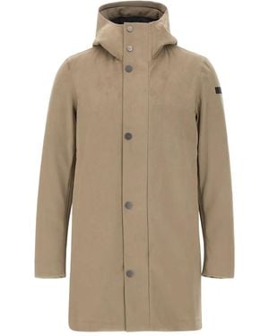 Rrd Hooded Buttoned Jacket - Natural