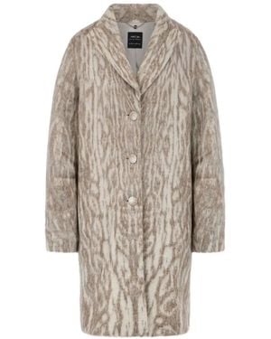 Marc Cain Ocelot-Print Coat - Natural