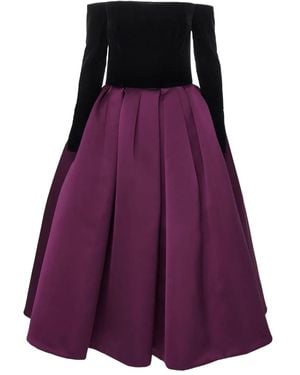 Carolina Herrera Abito Con Spalle Scoperte - Viola