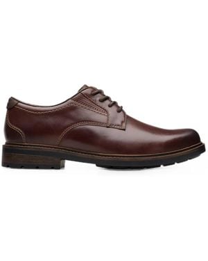 Clarks Un Shire Low Leather Derby Shoes - Brown