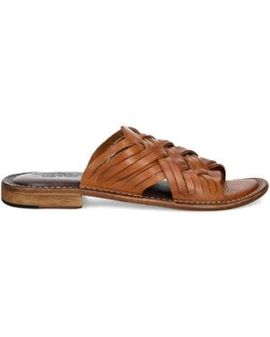 Astorflex Sandales Erelflex En Cuir Tressé - Marron