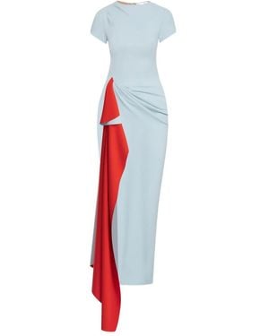 Oscar de la Renta バイカラードレス - レッド