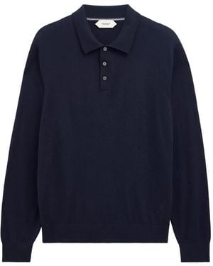 Pringle of Scotland Polo-Collar Long Sleeve Jumper - Blue
