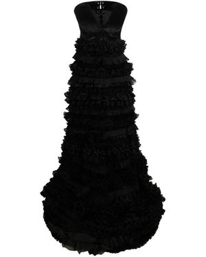 Moschino Ruffled-Detail Maxi Dress - Black