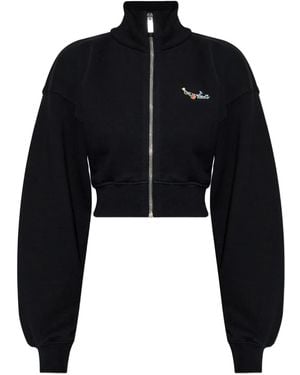 Off-White c/o Virgil Abloh Zip floral knitwear - Schwarz