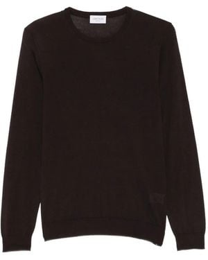 Heritage Crew-Neck Long-Sleeve Sweater - Black