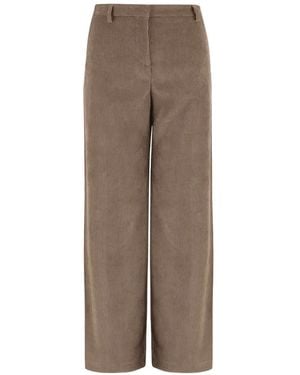 F.it Corduroy Wide-Leg Pants - Brown