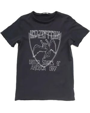 HTC Zeppelin Lux Studded Graphic-Print T-Shirt - Black