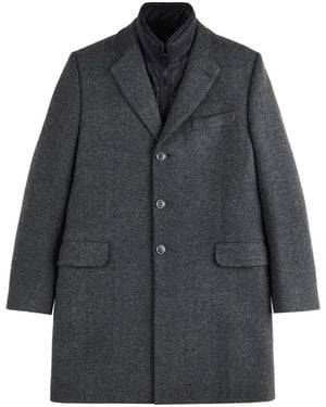 Fay Manteau Double À Motif De Chevrons - Grey