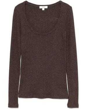 Agolde Corey Scoop-Neck T-Shirt - Brown