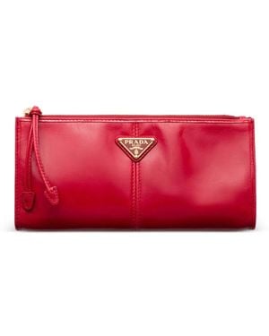 Prada Leather Wallet - Red