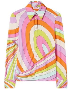 PUCCI Iride Print Shirt - White