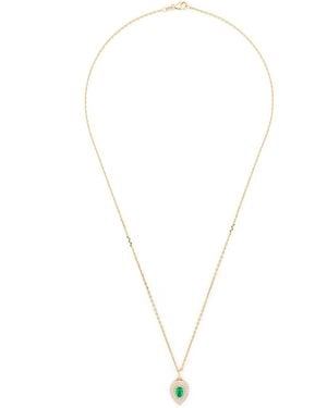 Anita Ko 18K Loulou Emerald And Diamond Locket Necklace - White