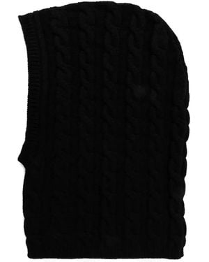 Liviana Conti Cable-knit Balaclava - Black