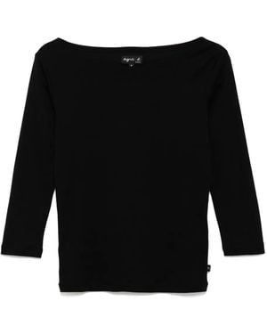 agnès b. Jersey Leopard T-Shirt - Black