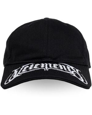 Vetements Logo-Embroidered Cap - Black
