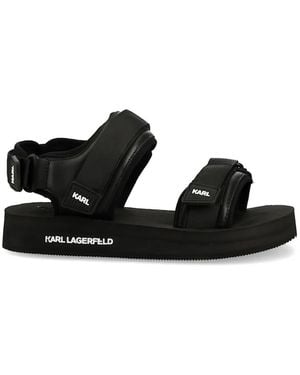 KARL LAGERFELD Atlantik Strap Platform Sandals - Black