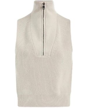 Varley Top con media cremallera - Blanco