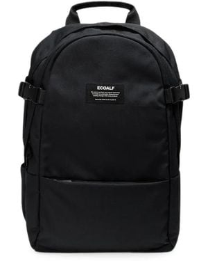 Ecoalf Bergen Logo-Patch Backpack - Black