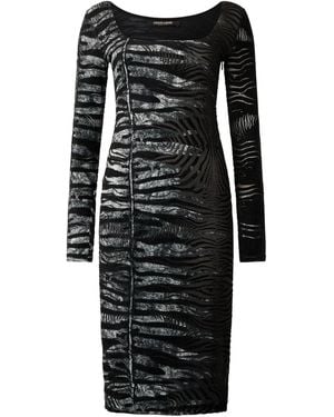 Roberto Cavalli Zebra-Print Mini Dress - Black